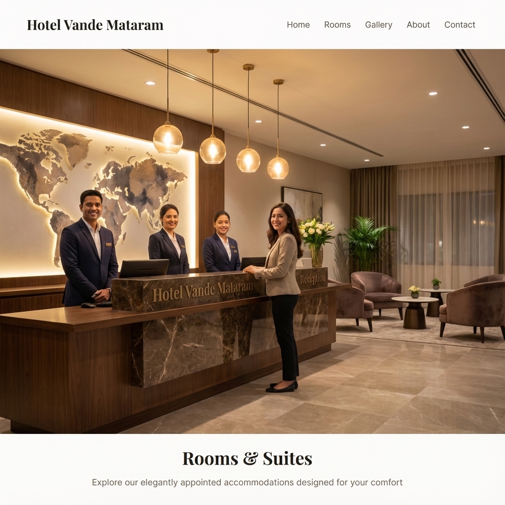 Welcoming reception desk with friendly staff