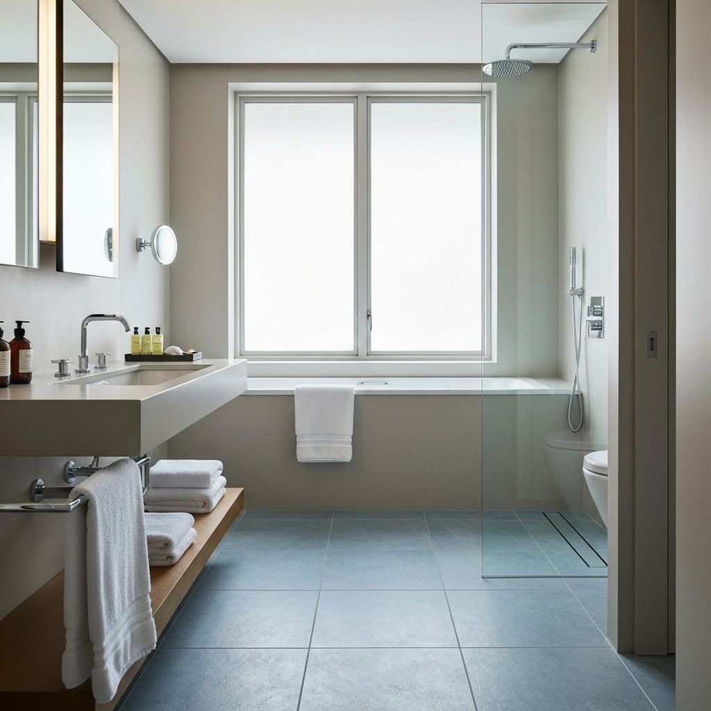 Modern bathroom with premium fixtures and amenities